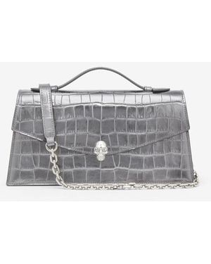 McQueen Skull Top Handle - Metallic