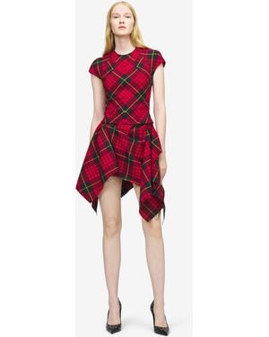 McQueen Macqueen' Tartan Mini Dress - Red