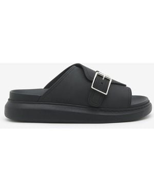 McQueen Hybrid Buckle Sandal - Schwarz