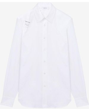 McQueen Skull Jacquard Harness Shirt - White