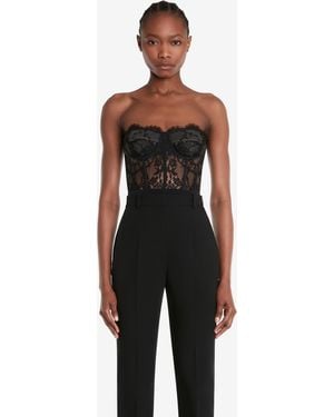 McQueen Lace Corset - Black