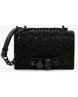 McQueen Crystal-embellished Mini Jewelled Satchel - Black