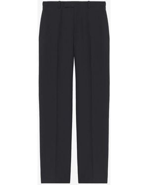 McQueen Wool Mohair Tailored Pants - Blue