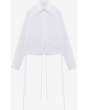 McQueen Drawstring Shirt - White