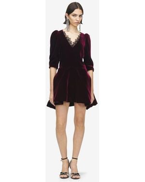 McQueen Velvet Mini Dress - Black