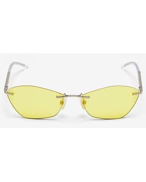 McQueen T-bar Slim Sunglasses - Yellow