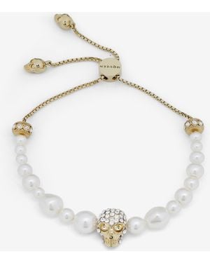 McQueen Skull And Friendship Bracelet - Natural
