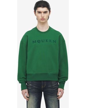 McQueen Sweatshirt Mit Mcqueen Logo - Grün