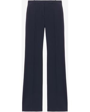 McQueen Leaf Crepe Bootcut Pants - Blue