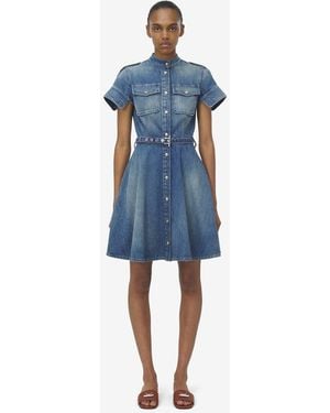 McQueen Denim Mini Dress - Blue
