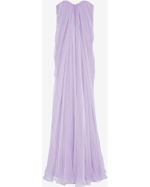 McQueen Bustier Evening Dress - Purple