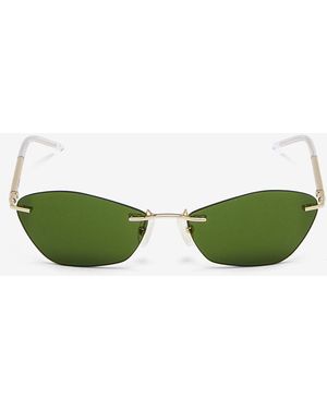 McQueen T-bar Slim Sunglasses - Green