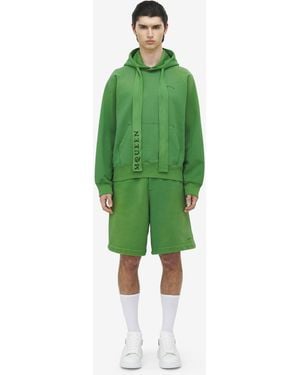 McQueen Stonewash Jersey-Shorts - Grün