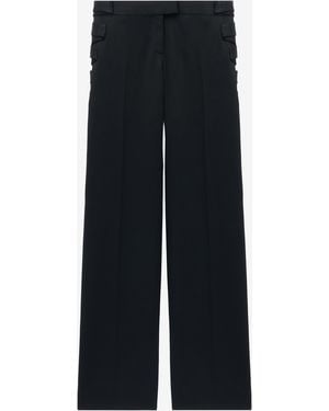 McQueen Pantaloni Ribbon Frogging - Nero