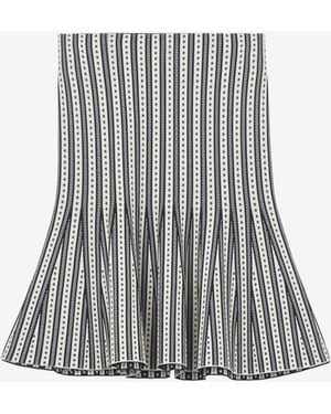 McQueen Jupe Courte En Maille Rayée - Multicolore