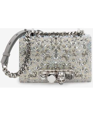 McQueen Borsa Mini Jewelled Satchel - Metallizzato