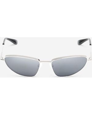 McQueen Occhiali Da Sole Cat-Eye Metal T-Bar - Bianco