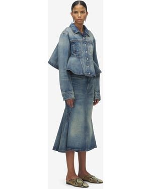 McQueen Stonewash Denim Kickback Rock - Blau
