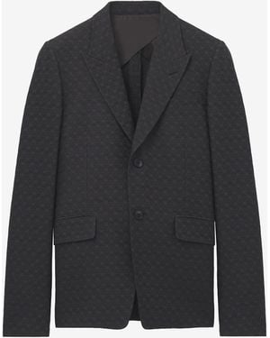 McQueen Skull Jacquard Single Breasted Jacket - Black