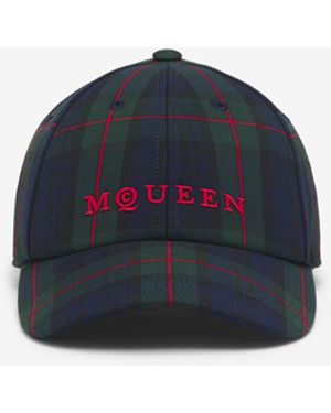 McQueen Tartan Mcqueen Logo Baseball Cap - Blau
