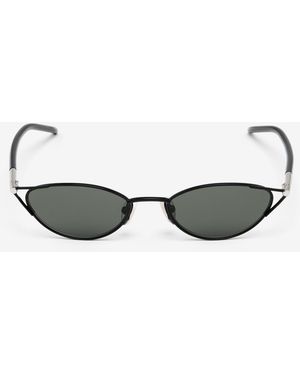 McQueen T-Bar Sleek Cat-Eye Sunglasses - Black