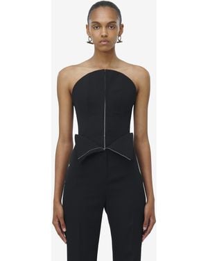 McQueen Mcqueen Corset Top - Black