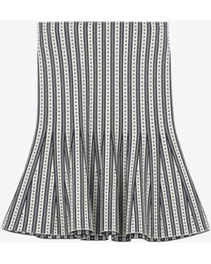 McQueen Striped Knit Mini Skirt - Multicolor