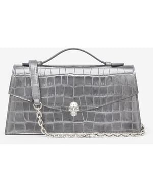 McQueen Borsa Skull Con Manico Superiore - Grigio
