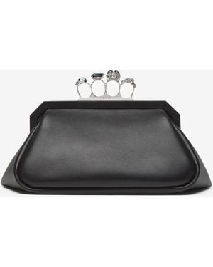 McQueen Clutch Knuck Morbida - Nero