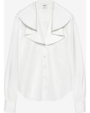 McQueen Waterfall Collar Shirt - White