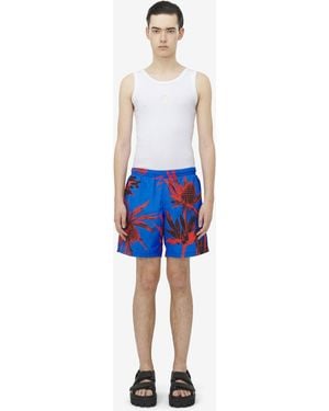 McQueen Shorts Da Bagno Oversize Thistle - Blu