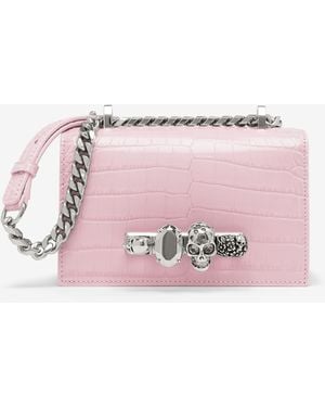 McQueen Sac Mini Jewelled Satchel - Rose