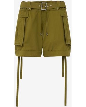 McQueen Oversized Cargo Shorts - Green