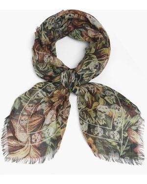 McQueen Tapestry Skull Foulard - Mettallic
