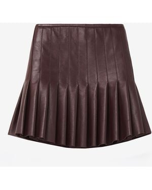 McQueen Minigonna A Pieghe - Rosso