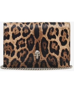 McQueen Kleine Skull Tasche - Braun