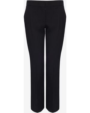McQueen Tapered Mid-rise Crepe Pants - Black