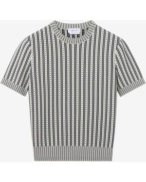 McQueen Striped Knit Top - Gray