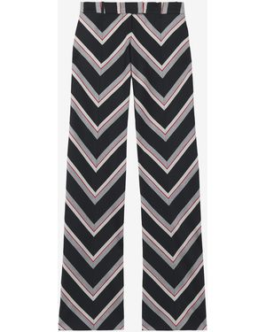 McQueen Chevron Stripe Bumster Pants - Multicolor
