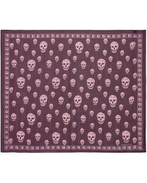 McQueen Classic Skull Foulard - Purple