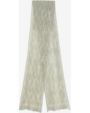 McQueen Plissierter Skull-Schal - Weiß