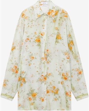 McQueen Floral Print Pajama Shirt - White