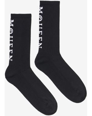McQueen Calzini Con Logo - Bianco