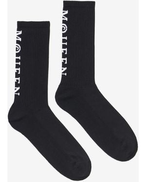 McQueen Mcqueen Logo Socks - Weiß