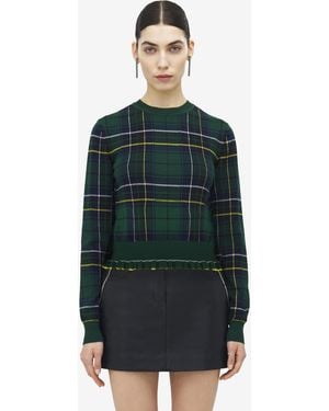 McQueen Wollpullover Mit Tartanmuster - Grün