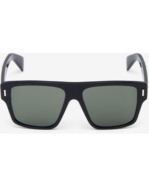 McQueen Quadratische Sonnenbrille Mit T-Bar-Nieten - Grau