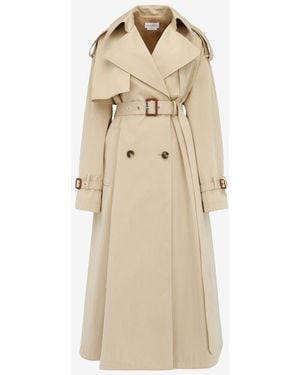 McQueen Military Trench Coat - Natural
