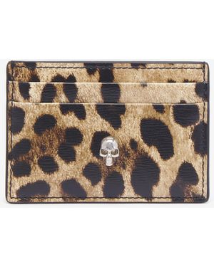McQueen Skull-Kartenetui - Mettallic