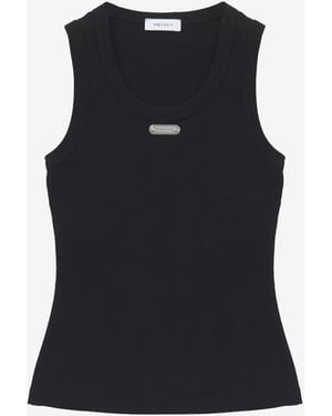 McQueen Placket Tank Top - Black