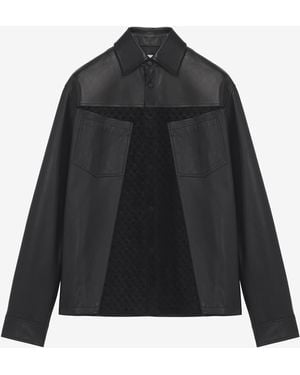 McQueen Leather Overshirt - Black